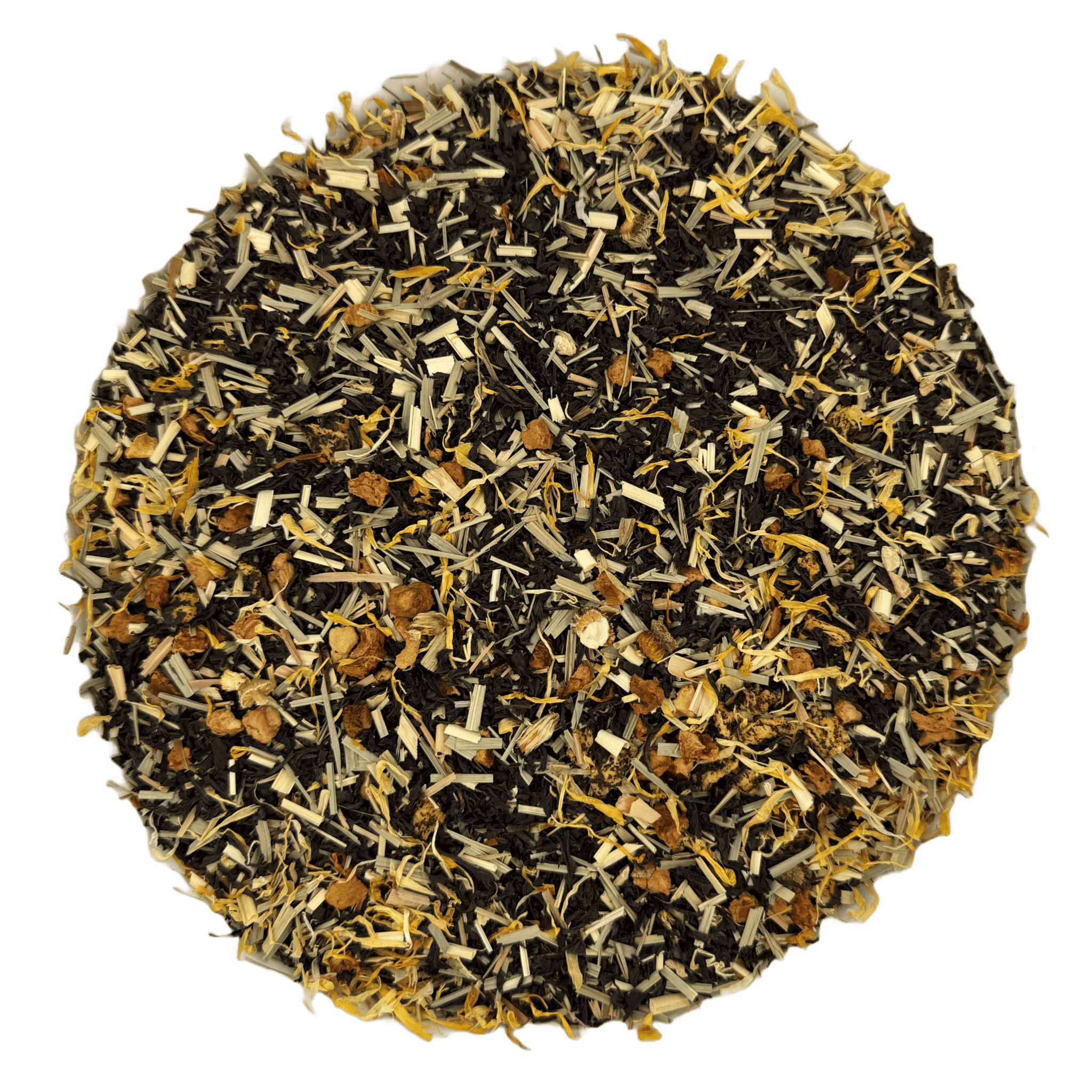mélange de thé noir en vrac aux morceaux de mangue et citron vert pour infusion exotique